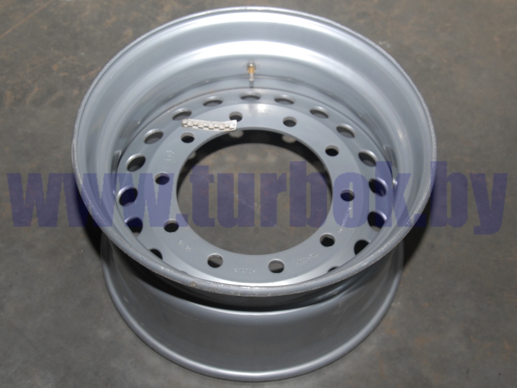 Диск колеса 11,75-22,5 (под шпильки) ET0 без колец на односкатные полуприцепы под диск 10/335 d281