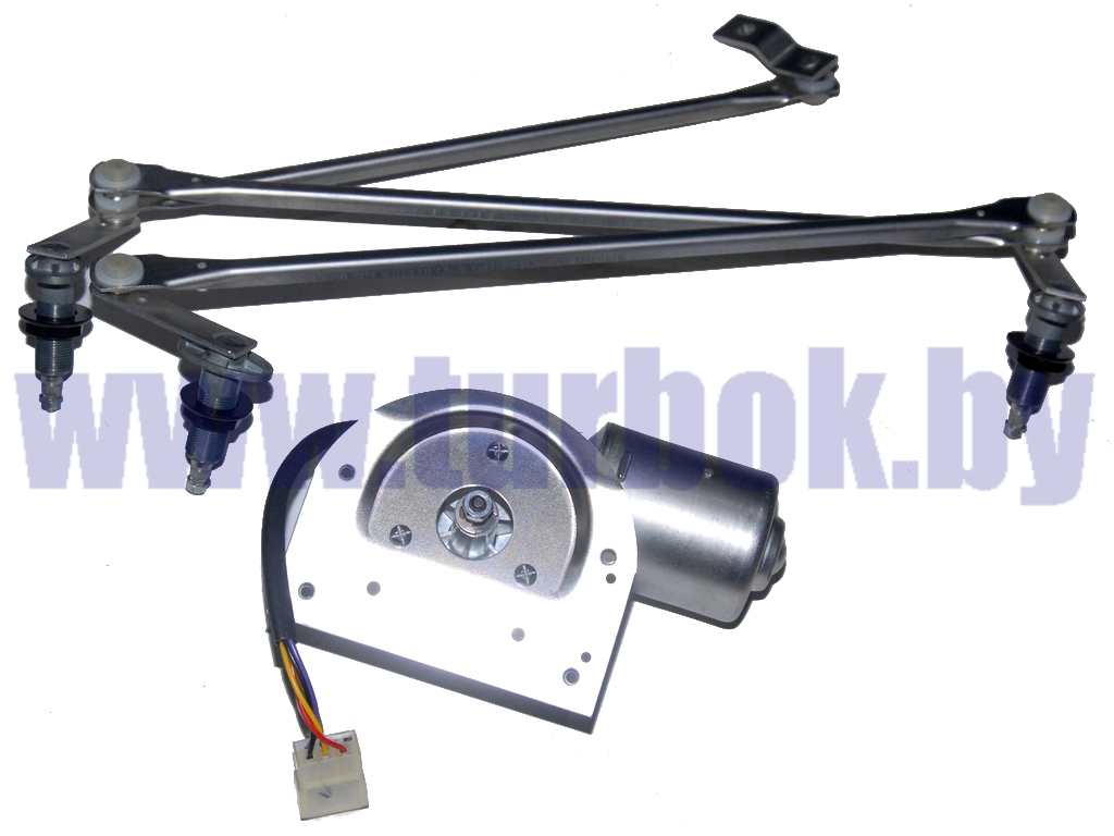 Привод стеклоочистителя(трапеция) КАМАЗ с кабиной с двумя плоскими ветровыми стёклами