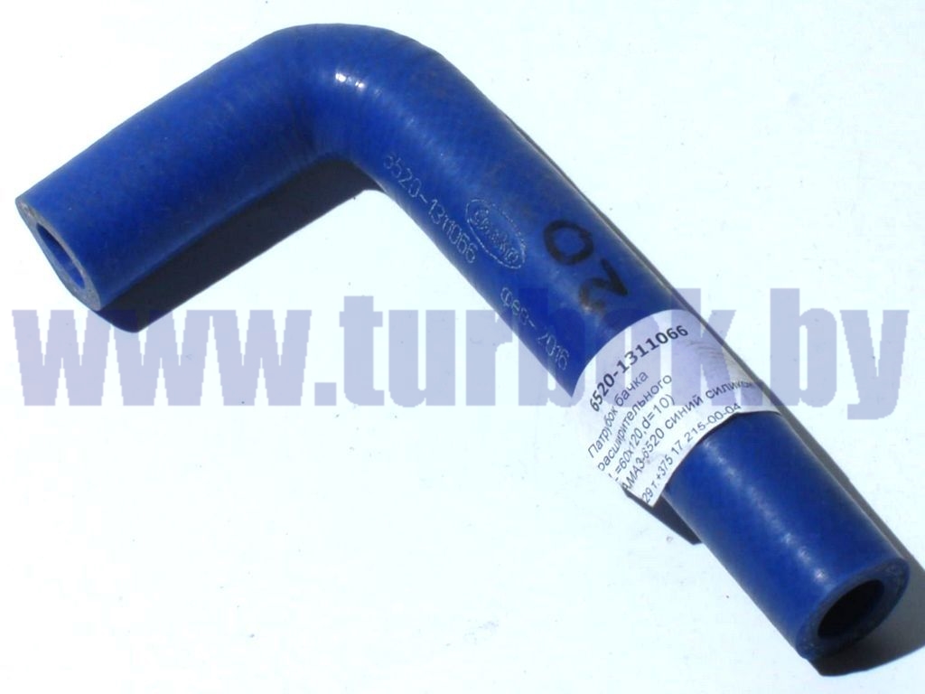 Патрубок бачка расширительного (L=060х120, d=10) КАМАЗ-6520 синий силикон