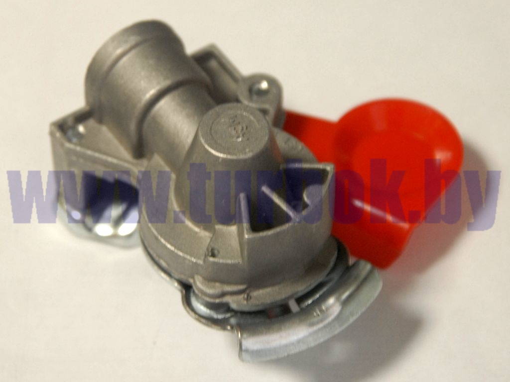 Головка соединительная М16 с клапаном жёлтая/красная