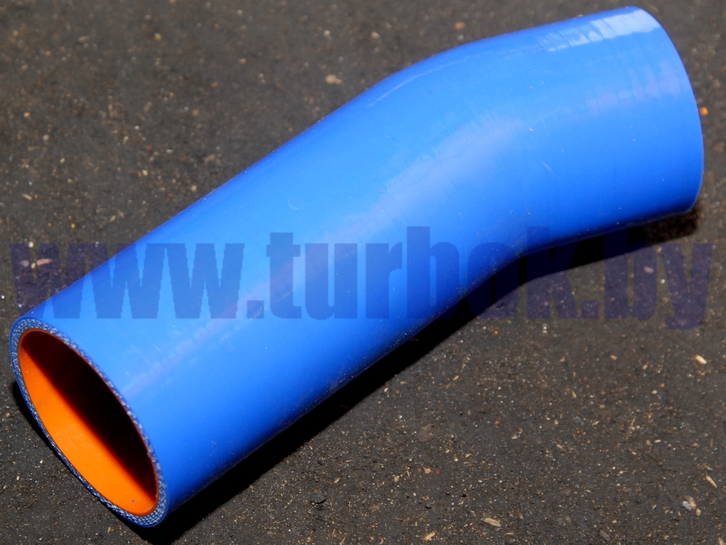 Шланг подводящий (патрубок радиатора верхний,L=191,d=56) КАМАЗ-65115 силикон синий