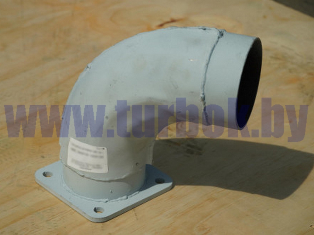 Патрубок на глушитель (с 1квад/фланцем, угол 90*)