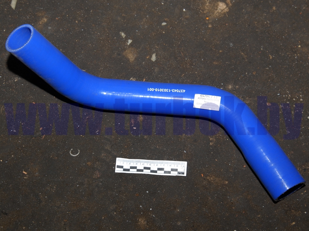 Шланг подводящий (патрубок радиатора верхний) синий силикон