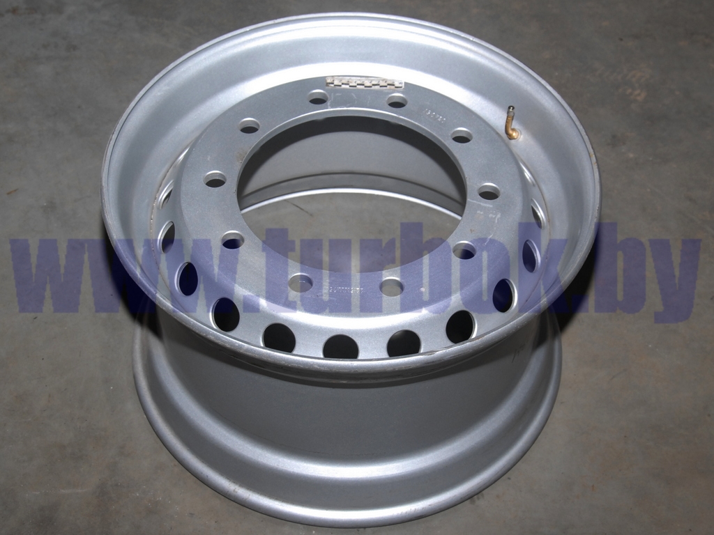 Диск колеса 11,75-22,5 (под шпильки) ЕТ0 без колец на односкатные полуприцепы под барабан